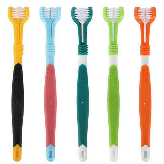 Three-Head Multi-Angle Pet Toothbrush - E-papuha.com